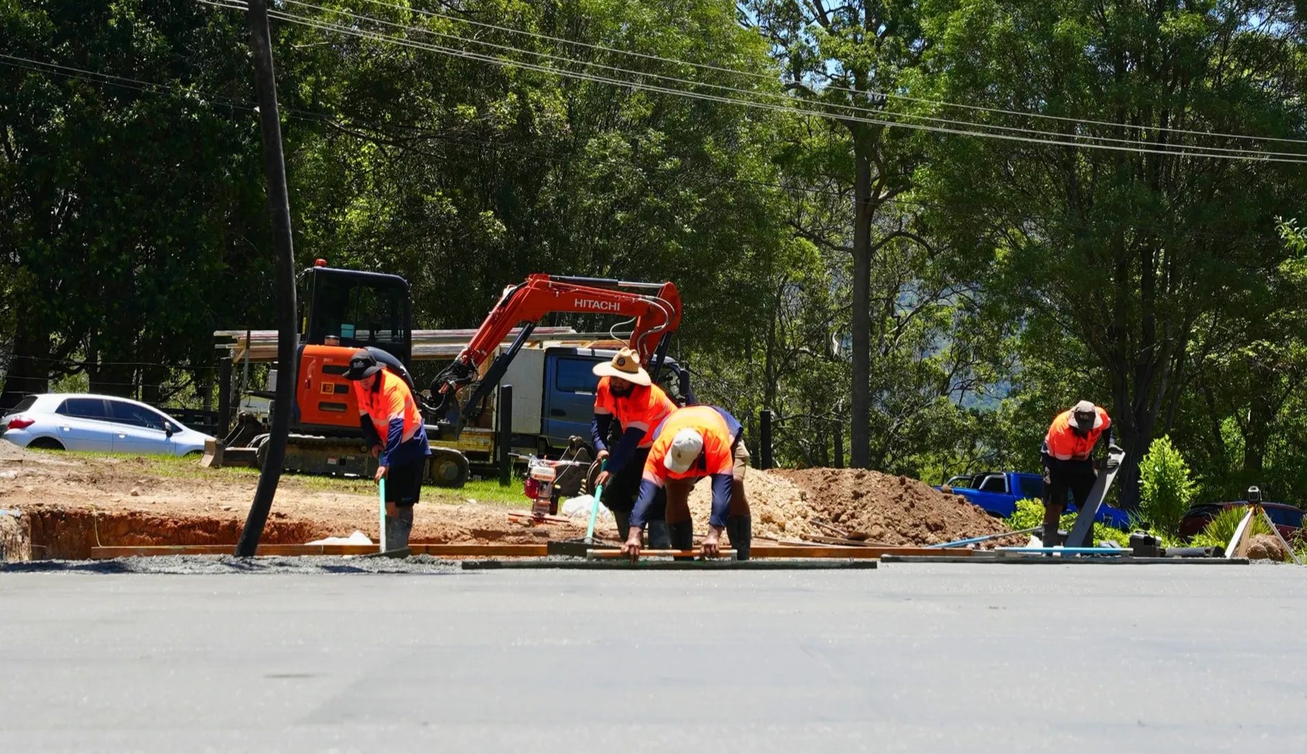 The QLD Earthworks fleet working a site